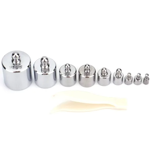 Vista 3 de Bekith Juego de 17 pesas de precisión, 10 mg-3.53 oz, juego de pesas de calibración de acero de precisión con pinzas para balanza digital, báscula