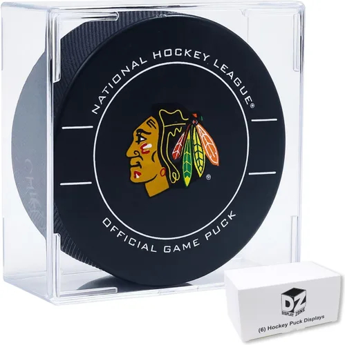 Vista 7 de Estuche de disco de hockey, soporte de disco transparente – Se adapta a discos de hockey de tamaño oficial Single Crystal Clear Signed Puck