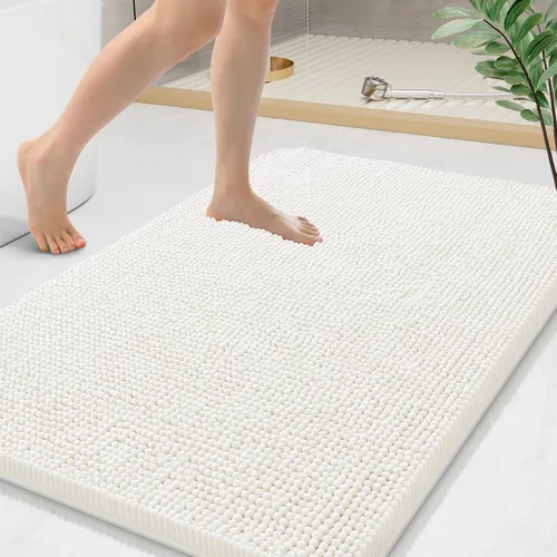 Vista 84 de Arotive Alfombras de baño de felpilla extrasuaves y absorbentes, de 24 x 16 pulgadas, lavables a máquina, parte trasera de goma antideslizante