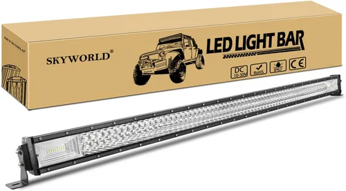 Vista 10 de SKYWORLD 22 pulgadas 270 W triple fila 7D LED barra de luz de trabajo Spot Flood Combo Beam DC 12V-24V 6000K impermeable vehículos todoterreno 4x4
