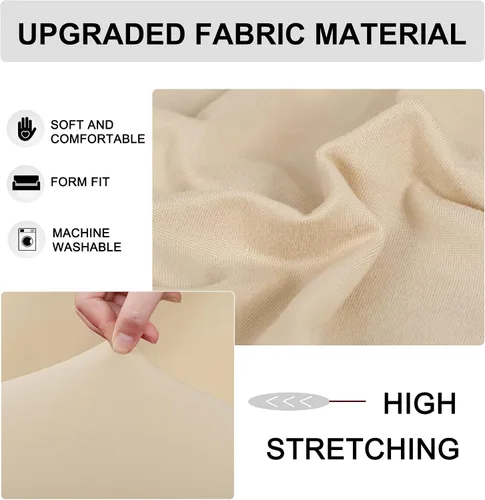 Vista 4 de uxcell Funda elástica para sofá, funda clásica sólida para sofás, sofá biplaza o sillón, muebles universales de poliéster elástico con una funda