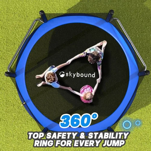 Vista 9 de SkyBound Trampolín para exteriores de 6 pies, 12 pies y 14 pies con recinto de red, trampolines recreativos para niños y adultos, patas