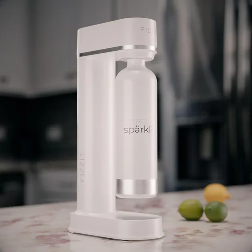 Vista 8 de Fizzit Spärklï Máquina de Agua Carbonatada con Botella de Acero Inoxidable Incluida, Apto para Lavavajillas