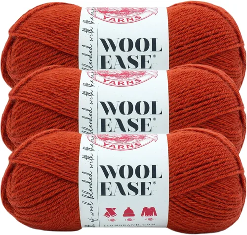 Vista 38 de Lion Brand Yarn, Wool-Ease - Ovillo de punto y ganchillo color rosa, 1