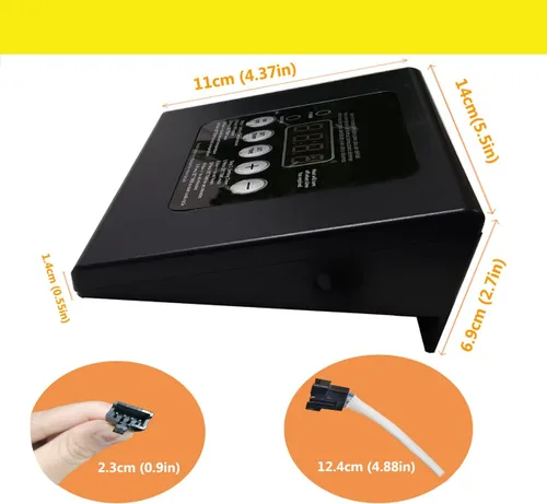 Vista 2 de Panel de control digital para masterbuilt, con pantalla digital LED, compatible con Masterbuilt ESQ30B, ESQ30S, 20070106 y otros modelos de parrilla