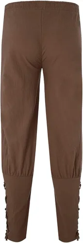 Vista 5 de Men's Ankle Banded Cuff Pants Casual Cotton Linen Solid Pants Medieval Viking Navigator Trousers