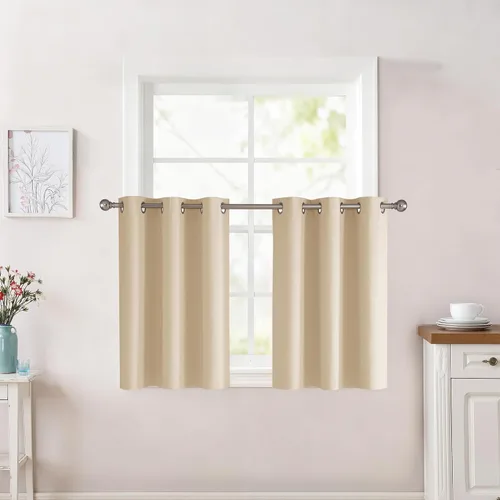 Vista 134 de RYB HOME - Cortinas para armario de 36 pulgadas, cortinas para oscurecer la habitación con ojales resistentes a la oxidación, cortinas de Aqua
