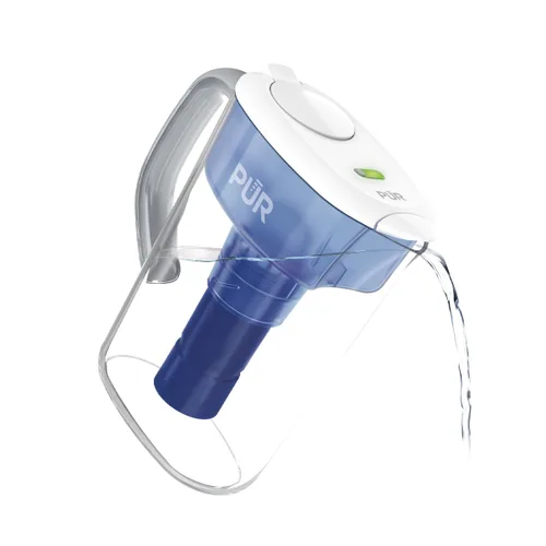 Vista 9 de PUR Jarra de filtro de agua de 7 tazas con 1 filtro PUR original, filtración potente 3 en 1, sin BPA, apta para lavavajillas, humo, PPT710BA