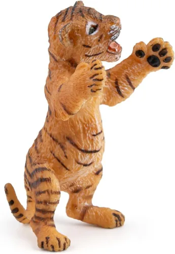 Vista 3 de Papo - Figura realista de tigre bebé de pie - A partir de 3 años - Colección Wild Life - Juego educativo de felinos jóvenes - Juguete de idea