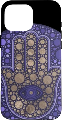 Vista 18 de Funda para iPhone 11 Purple Evil Eye and Hamsa Hand