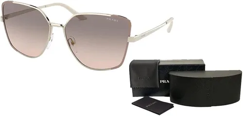Vista 3 de Prada PR60XS Irregular Sunglasses for Women BUNDLE With Designer iWear Complimentary Eyewear Kit
