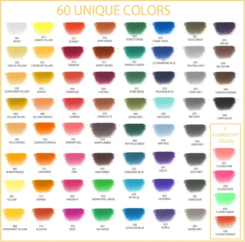Vista 6 de Artecho Juego de pasteles al óleo de 48 colores y 66 piezas de pasteles suaves