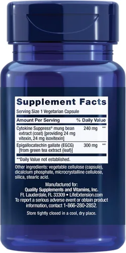 Vista 2 de Life Extension Cytokine Suppress with EGCG, 30 Count