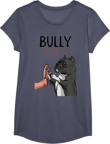 Vista 18 de American Bully Mom Cute Dog Mama Camiseta divertida para mujer, Blanco, S