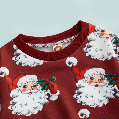 Vista 4 de VISGOGO Conjunto de sudadera de manga larga con estampado de letras para bebés, niños y niñas, ropa de otoño e invierno