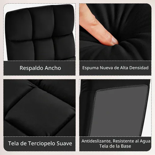 Vista 8 de Yaheetech Silla de piso, silla de meditación con soporte de espalda, tumbona de piso para juegos con 14 posiciones ajustables para adultos