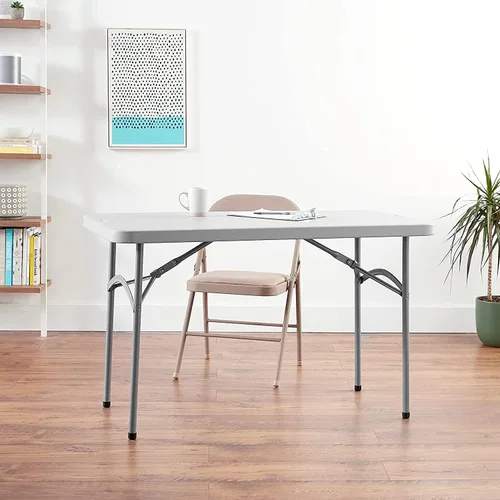 Vista 2 de Mesa cuadrada de resina multiuso Office Star Work Smart 36 x 36 x 29 pulgadas, MetalPlástico/Resina, Negro