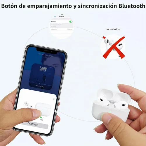 Vista 2 de Funda de carga de repuesto para AirPods Pro de 2ª y 1ª generación, funda de carga inalámbrica USB-C compatible con AirPods Pro, carga rápida, botón