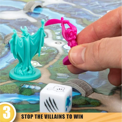 Vista 6 de Disney Sidekicks - Juego de mesa de estrategia cooperativa con figuras esculpidas personalizadas, para familias, adultos y niños a partir de 8 años
