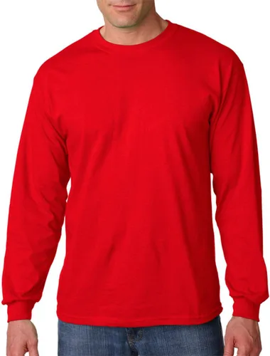 Vista 35 de Gildan - Camiseta de algodón y de manga larga para hombre, modelo G2400 (1) verde irlandés + (1) negro