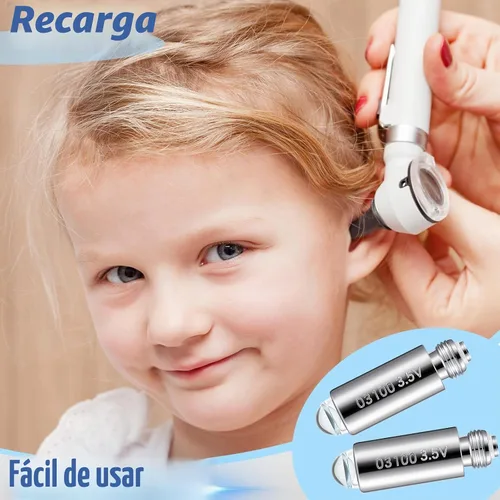 Vista 6 de Funtery 2 bombillas halógenas de repuesto compatibles con Welch Allyn, lámpara de 3.5 V tipo 03100-u para otoscopio Lámpara de repuesto compatible