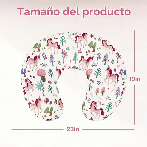 Vista 2 de Funda de almohada de lactancia, funda de almohada elástica y suave para bebés niños y niñas, fundas de almohada de lactancia materna para bebés