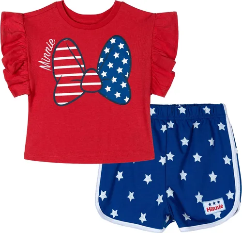 Vista 7 de Disney Conjunto de camiseta y pantalones cortos de felpa francesa, tallas de bebé a niño grande (12 meses - 14-16)