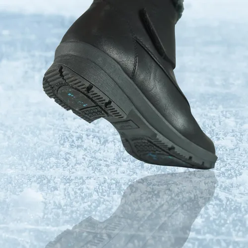 Vista 2 de KOZI Canada Ice Brake Women Waterproof Winter Snow Bootie Fur Lined Zipper or Hook-and-Loop Black