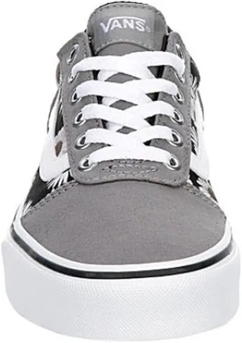 Vista 3 de Vans Tenis unisex Ward Low Top con cordones, diseño floral oscuroblanco grisnegro