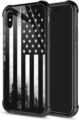 Vista 24 de Funda para iPhone Xs Max, de cristal templado 9H para iPhone Xs Max, diseño a prueba de golpes, antirrayones, para Apple iPhone Xs Max de 6.5