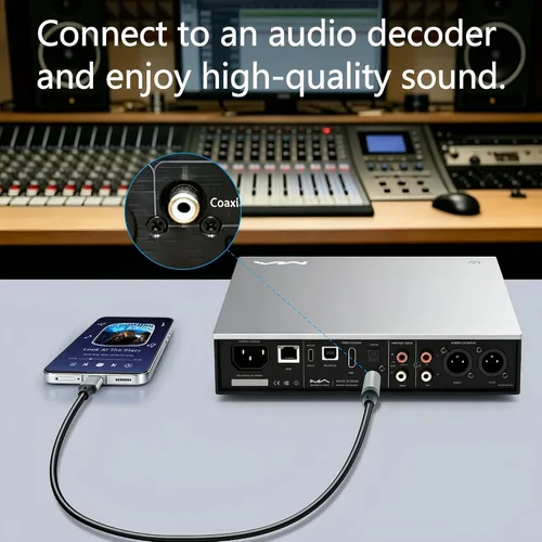 Vista 3 de Cable de audio USB C a coaxial, cable de audio estéreo digital tipo C a macho coaxial para smartphone, tableta, laptop, enlace a DAC, amplificador