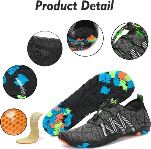 Vista 6 de SAGUARO Zapatos deportivos acuáticos unisex de secado rápido para playa, piscina, mar
