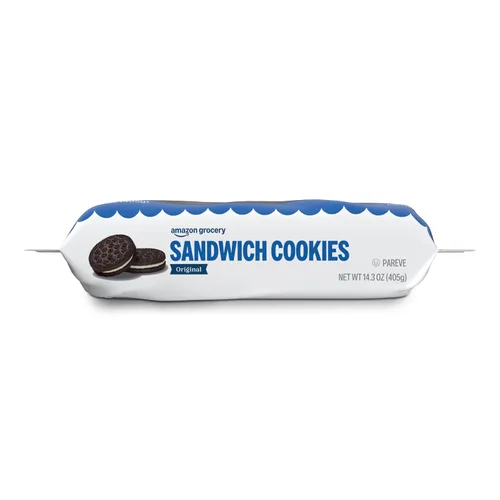 Vista 5 de Amazon Grocery, Galletas de sándwich originales, 14.3 onzas (anteriormente Happy Belly, el embalaje puede variar)