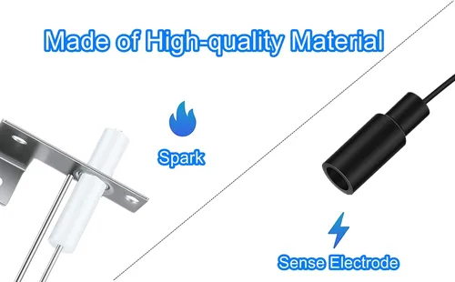 Vista 2 de 93868 Electrodo de encendido para calentador de agua con sonda de chispa, piezas de repuesto para calentador de agua RV, sonda de chispa de sensor