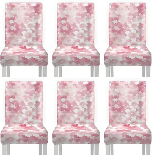 Vista 33 de HUGS IDEA Butterfly Dining Room Chair Covers Set of 2 Blue Marble Stretch Parsons Chair Slipcovers Washable Kitchen Chairs Protector Covers for