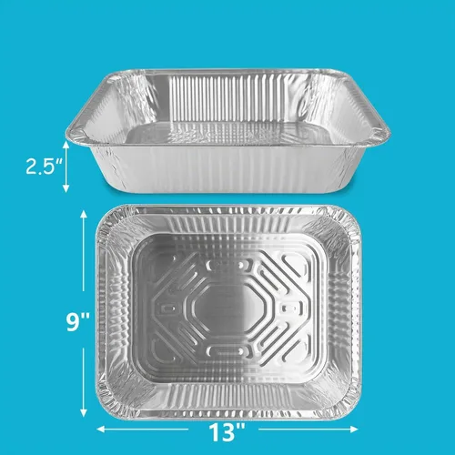 Vista 9 de Sartenes de aluminio de 9 x 13, paquete de 10 bandejas desechables