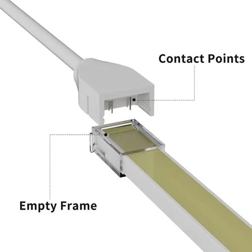 Vista 3 de PAUTIX Conectores para tira de luz LED COB impermeable IP68, kit de conectores de extensión LED, 4 conectores de combinación transparentes sin