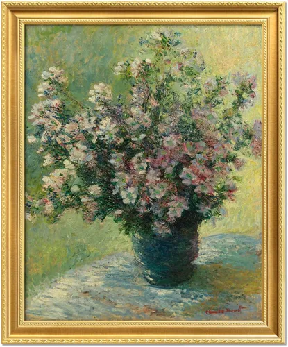 Vista 117 de IPIC - Reproducción artística de los lirios de agua de Claude Monet 1906, impresiones giclée coinciden con el marco dorado clásico, arte de pared