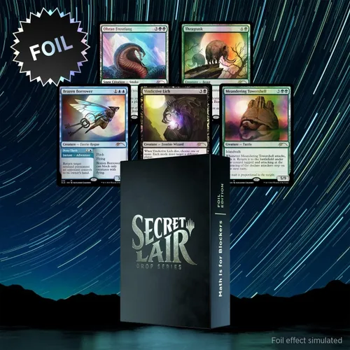 Vista 2 de Magic TCG The Gathering Secret Lair Premium Foil: MTG Math es para bloqueadores