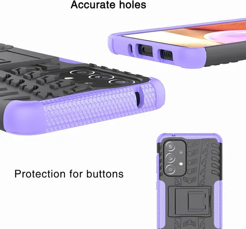 Vista 7 de Asuwish Funda para teléfono Samsung Galaxy A53 5G con protector de pantalla de vidrio templado y soporte delgado, híbrida, resistente, funda