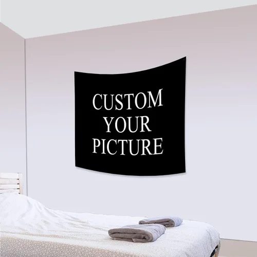 Vista 7 de Canessioa Tapiz personalizado para cargar imágenes personalizadas, tapiz personalizado, pancarta, logotipo, diseño de texto, tapiz para colgar