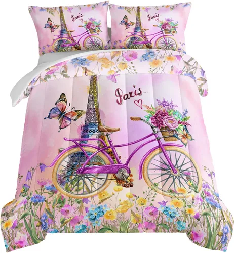 Vista 23 de HOSIMA Edredón de lobo salvaje tamaño individual, ropa de cama con estampado de animales del bosque con 2 fundas de almohada, juego de ropa de cama