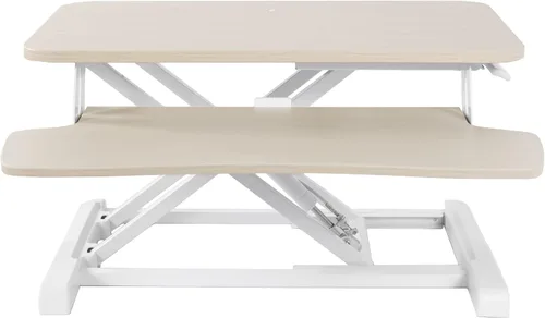 Vista 11 de VIVO Convertidor de escritorio de 26 pulgadas, Serie K, elevador ajustable de sentado a parado, estación de trabajo para dos monitores y laptop