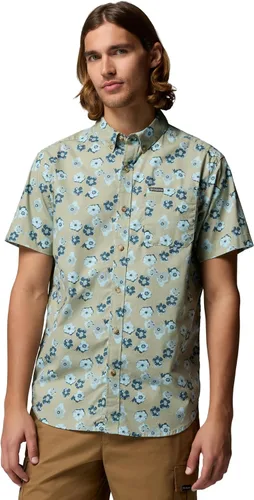 Vista 27 de Columbia - Camisa de manga corta para hombre Rapid Rivers con estampado, con cómodo elástico Colegial Navy Outback