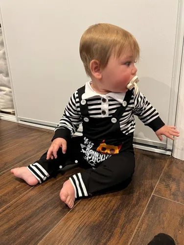 Vista 2 de Gakizon Trajes de Halloween para bebé, disfraces divertidos de Halloween, ropa de Halloween para bebés