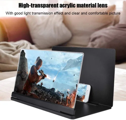 Vista 3 de Lupa de pantalla para teléfono inteligente, amplificador plegable de teléfono móvil de efecto 3D de 14 pulgadas, aumento de 3 a 5 veces, sin