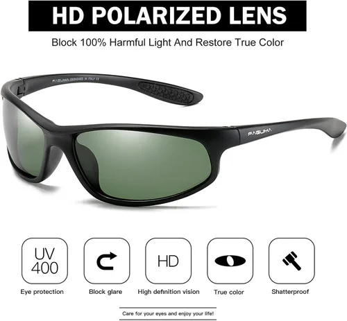 Vista 32 de Gafas de sol deportivas polarizadas para hombres, ciclismo, conducción, pesca, protección UV400