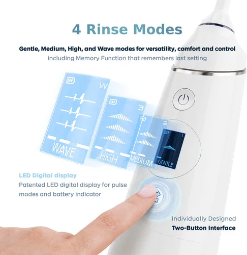 Vista 2 de SinuPulse Traveler con 30 paquetes Sinuair – Sistema de enjuague nasal pulsante inalámbrico de riego nasal, limpiador de ahorro de espacio y máquina