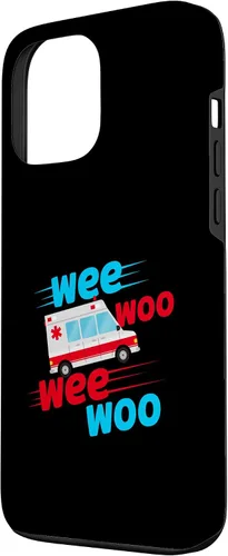 Vista 2 de Funda EMT para iPhone 13 Pro Max Wee Woo Wee Woo Ambulancia Técnico Paramédico