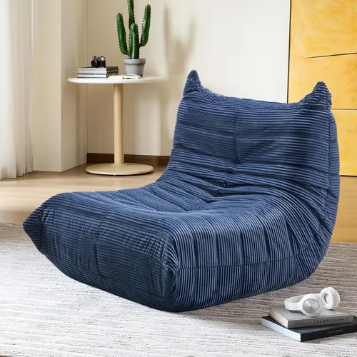 Vista 12 de Silla Puf - Sofá de Esquina, Silla de Chimenea Sofá Silla Puf, Silla Puf Grande para Adultos, Sofá de Piso de Chimenea para Sala de Estar, Amarillo